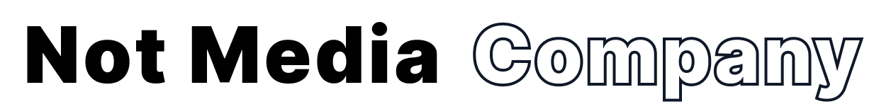 logo dark version dari NOT Media Company